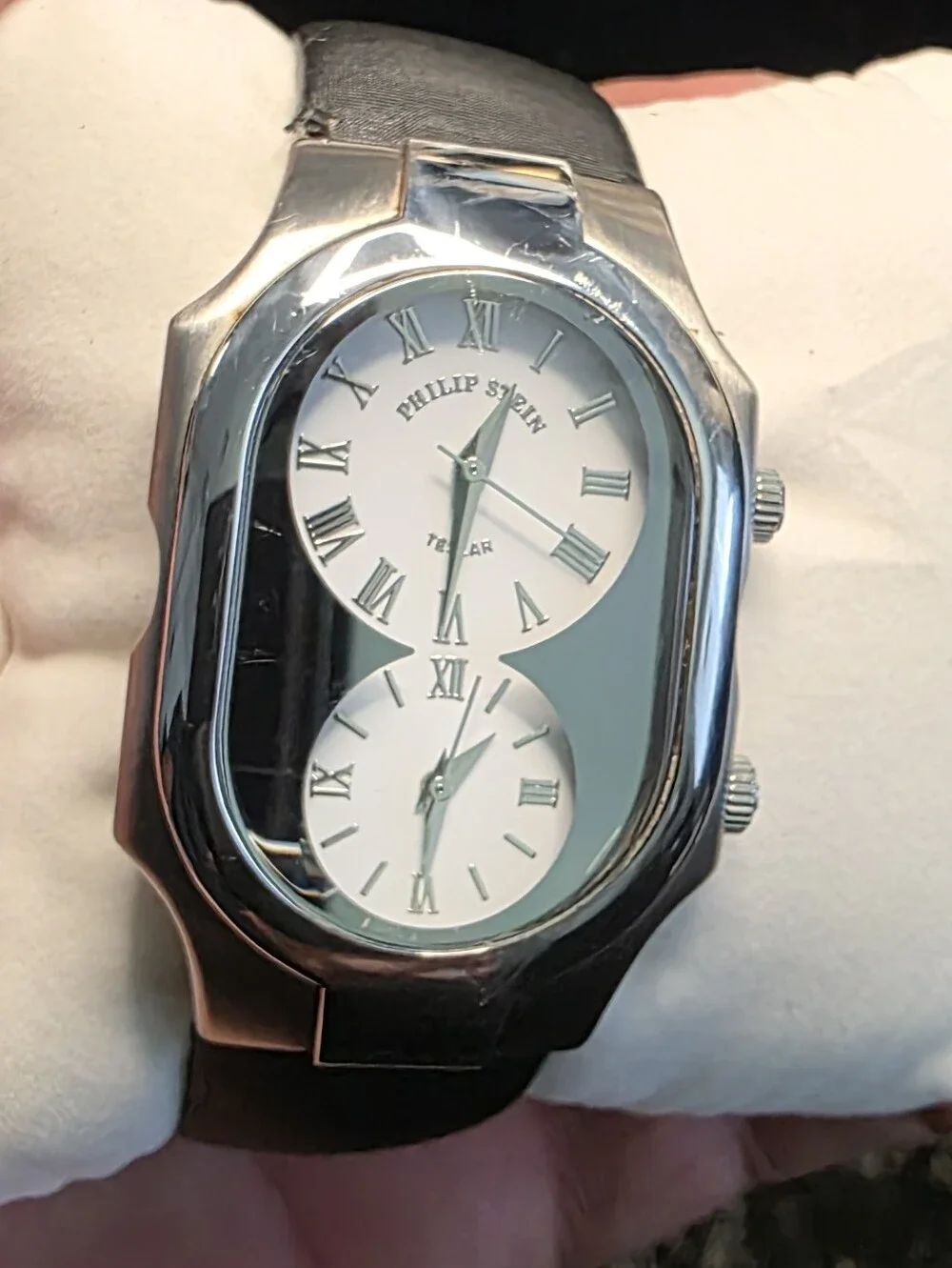 Philip Stein Signature Dual Time Zone Watch Teslar Era with box and original war